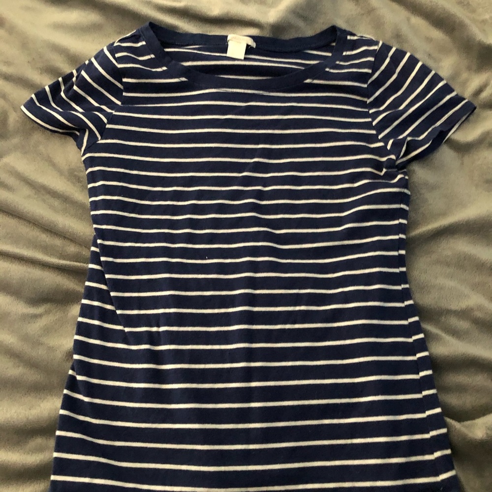 Blue striped t-shirt